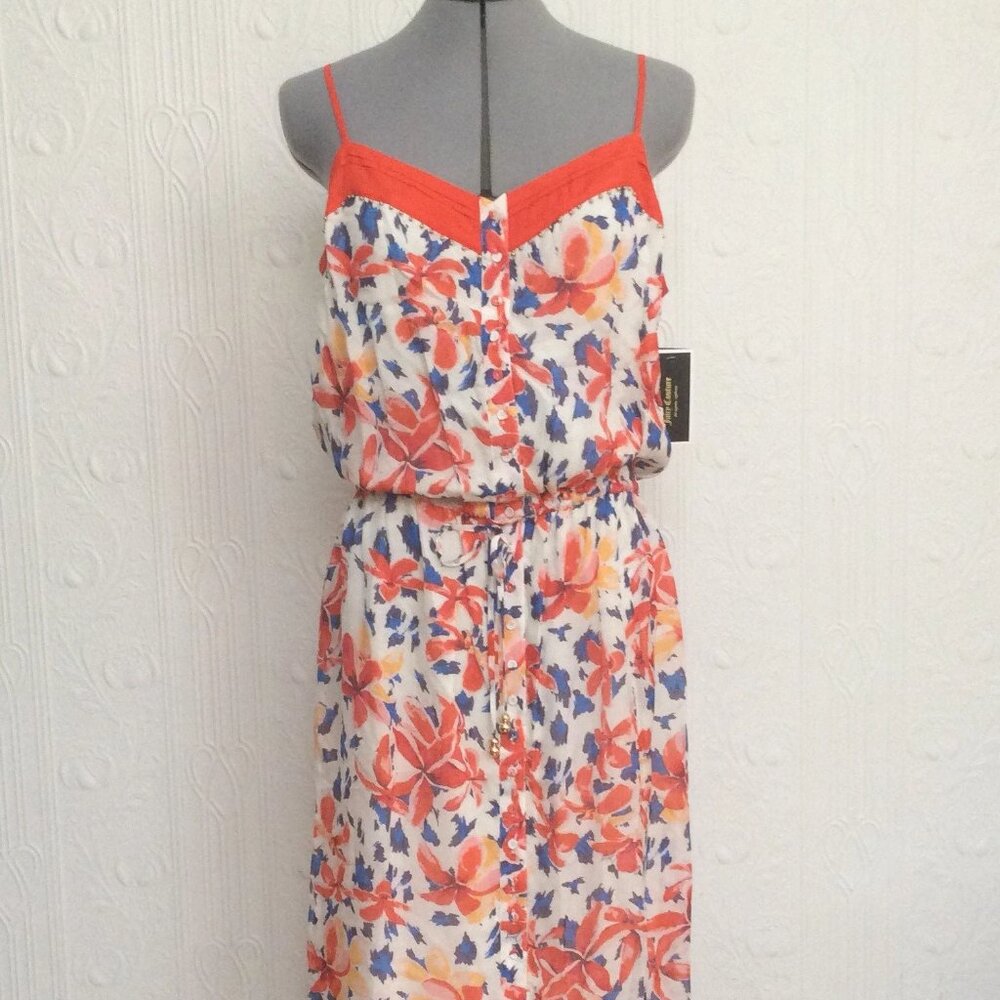 New with tags vintage Juicy Couture silk summer flower dress size 10 slip